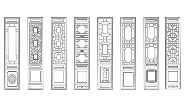 温岭喜迎门中式花格CAD设计图样式大全
