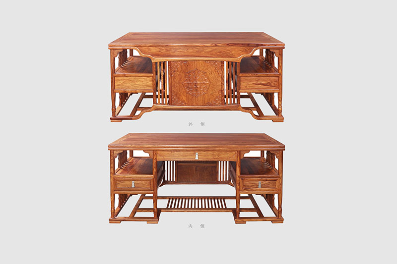 温岭中式家居装饰书房桌椅组合家具效果图